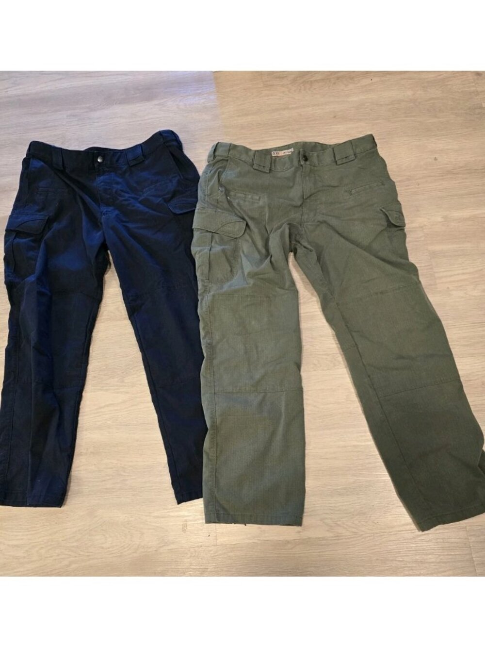 5.11 Tactical Pants Lot 2 Mens 38x30 Cargo Ripstop Black Olive Green Work